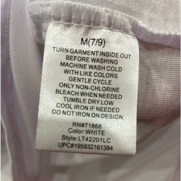 Lilo & Stitch T-Shirt, White, Size M (7-9), NWT, Ohana, - Picture 6 of 6